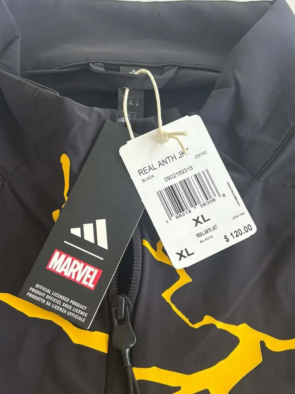 Adidas Real Madrid Marvel Anthem Jacket Black XL
